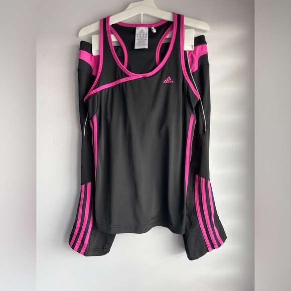 Adidas Women’s Matching Athletic Set in Black & Hot Pink - Picture 12 of 13